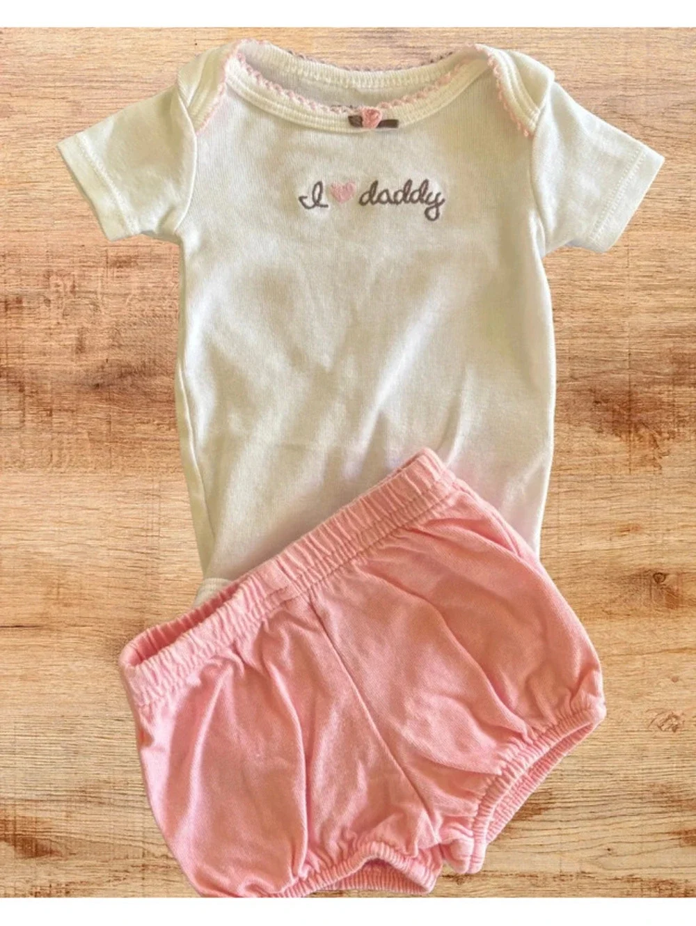 Newborn Carter's Pink Outfit Bundle Bodysuits & Bloomers 2 Sets